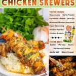Air Fryer Garlic Parmesan Chicken Skewers 2 Air Fryer Garlic Parmesan Chicken Skewers