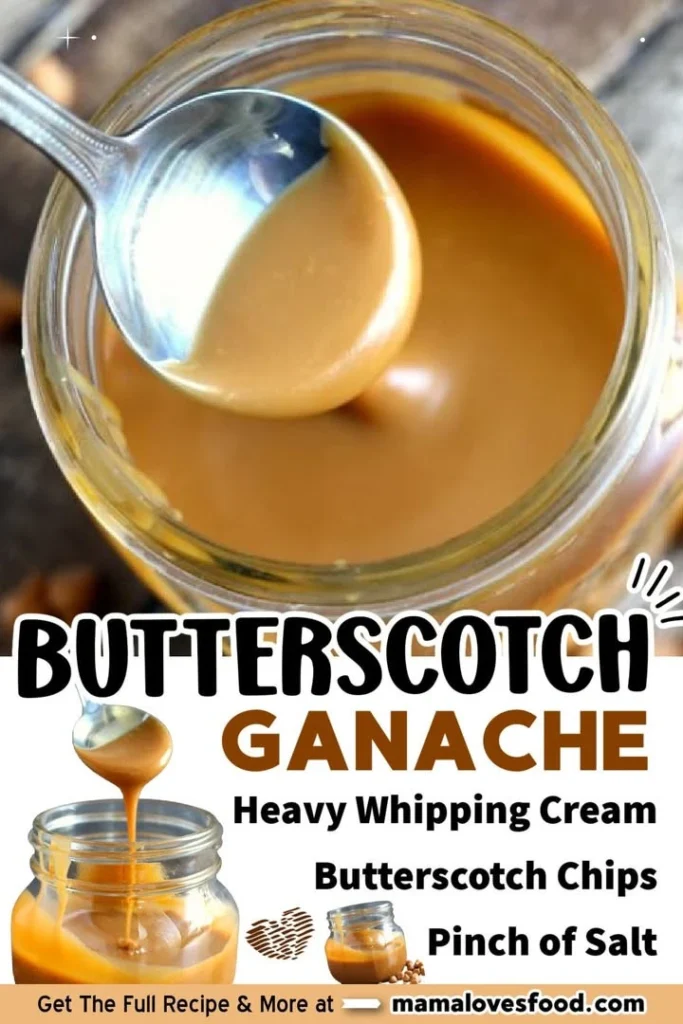 Delicious butterscotch ganache drizzled over a decadent dessert