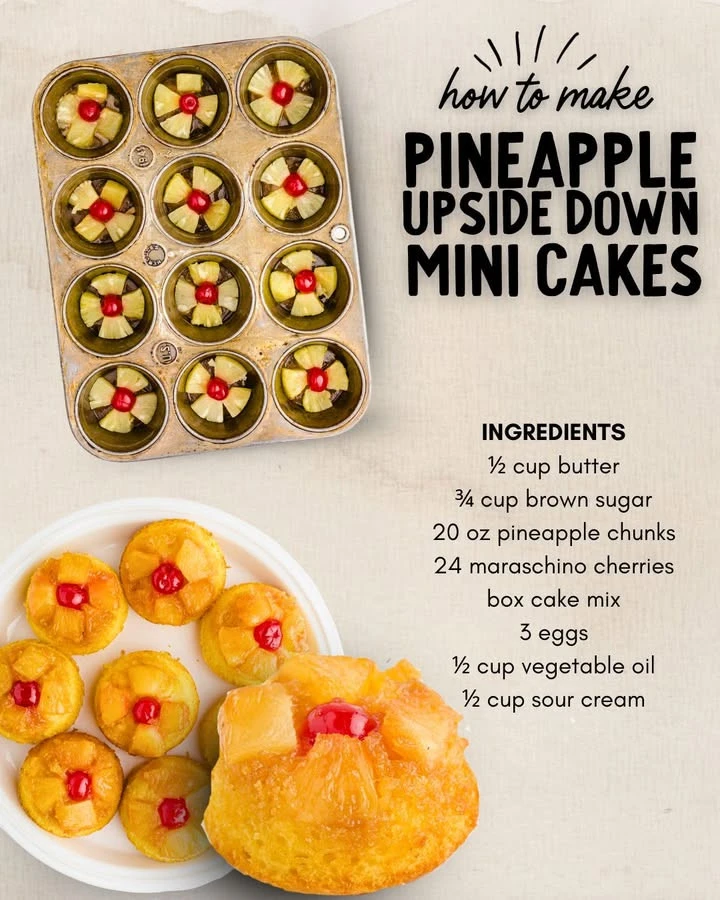 Mini Pineapple Upside Down Cakes