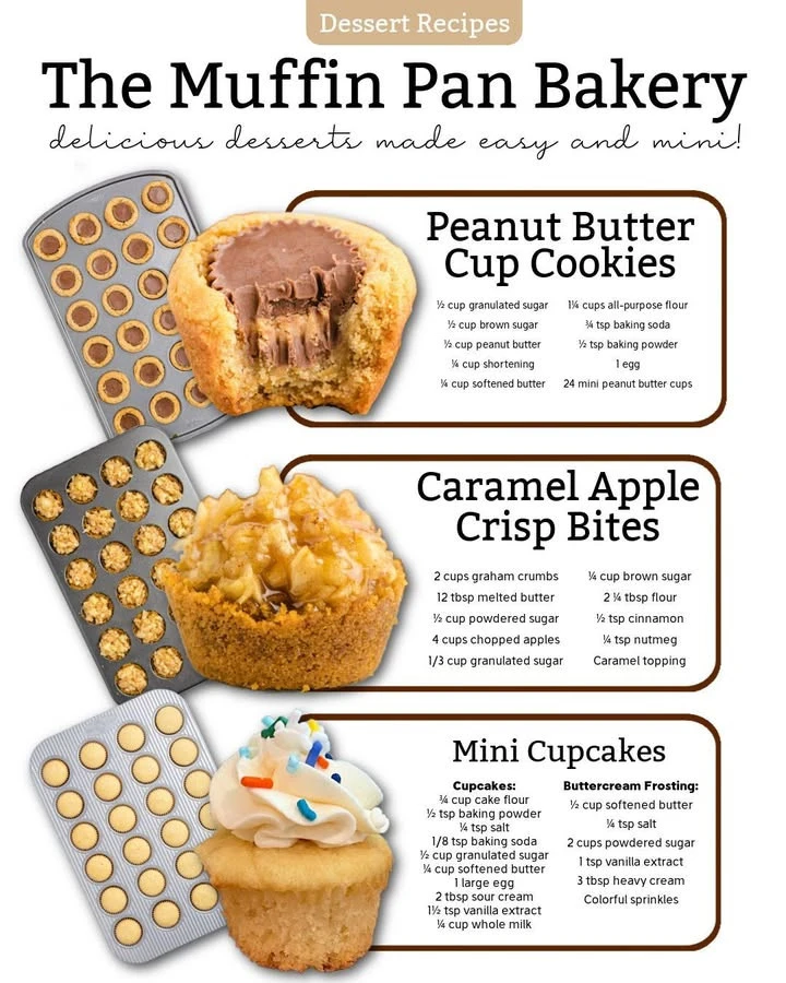 Delicious desserts from Muffin Pan Bakery showcased on a rustic table