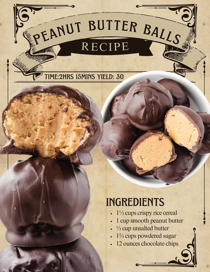 Delicious no-bake peanut butter balls ready to enjoy as a snack.