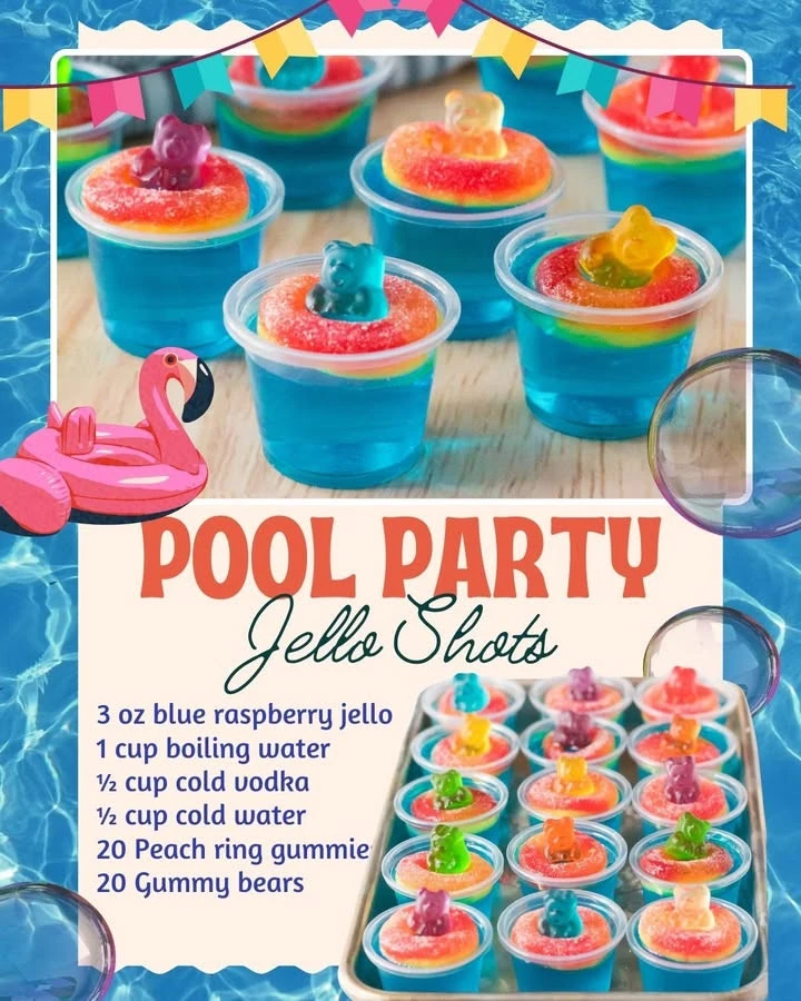 POOL PARTY JELLO SHOTS
