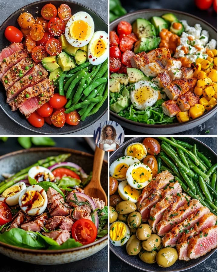 Spicy Tuna and Avocado Power Plate with fresh ingredients