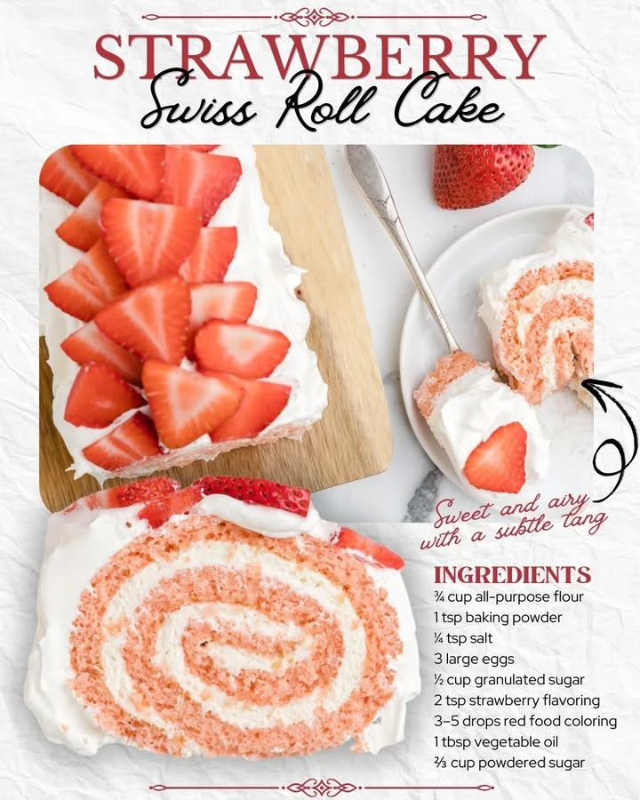 Strawberry Roll Cake