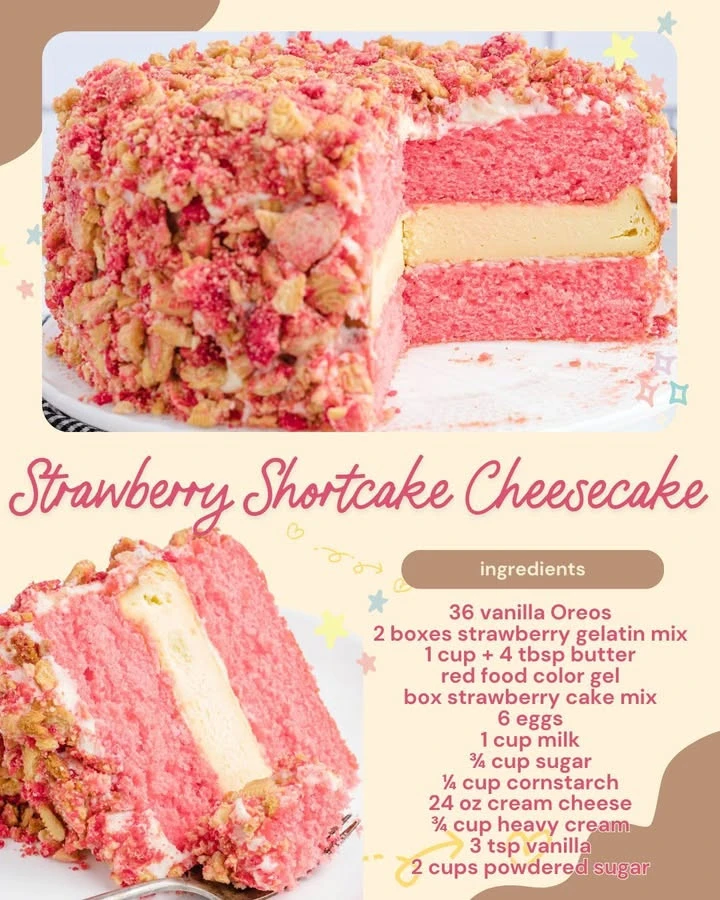 Strawberry Shortcake Cheesecake