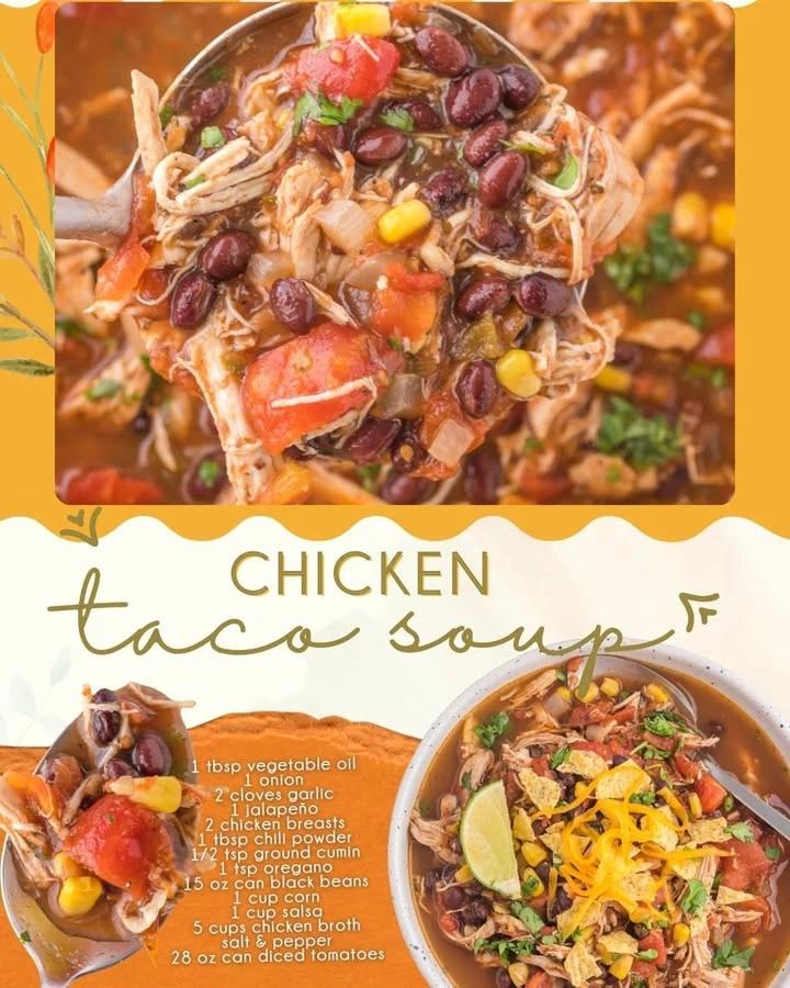 Bowl of flavorful taco soup topped with cheese and cilantro