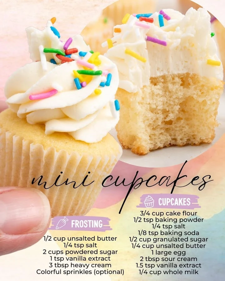 Two bite cupcakes in various flavors, perfect for a sweet treat