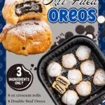 Delicious Air-Fried Oreos on a plate, crispy and golden brown