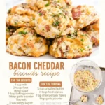 Golden brown Bacon Cheddar Biscuits fresh from the oven