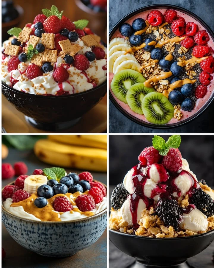 Berry Crunch Yogurt Bowl with fresh berries and granola