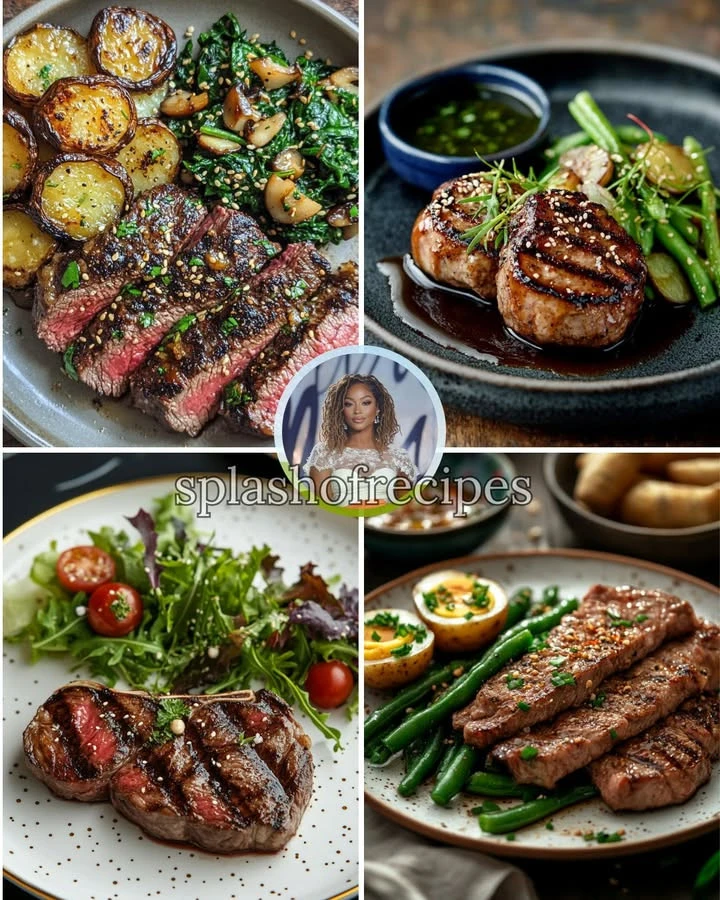 Delicious Black Garlic Steak served with Umami Miso Butter Potatoes.