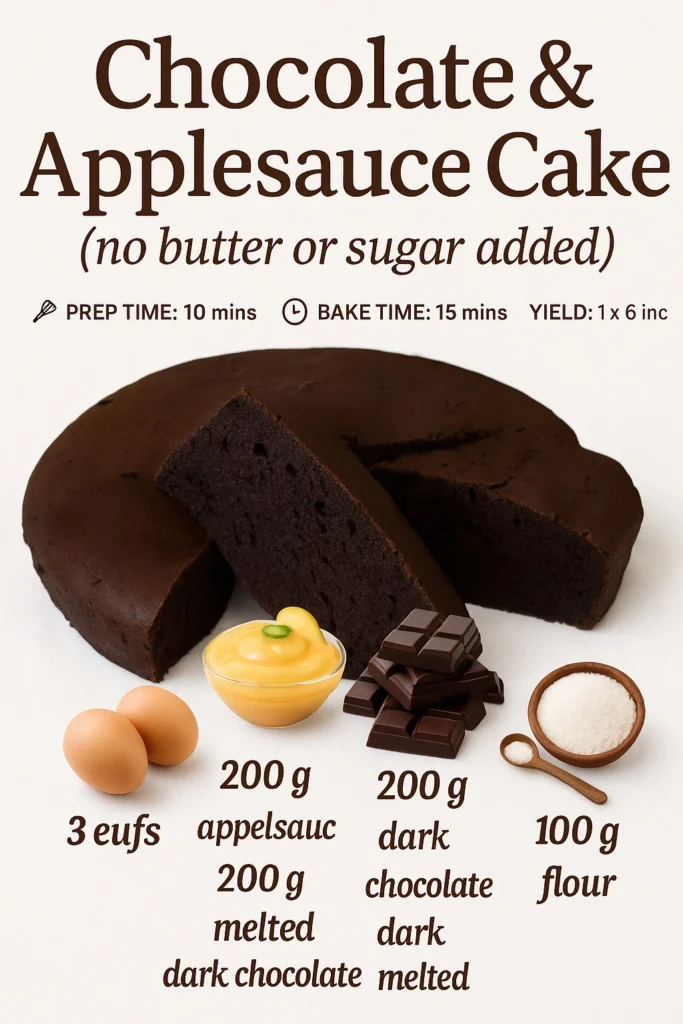 Delicious chocolate cake with fruit compote, made without butter or added sugar
