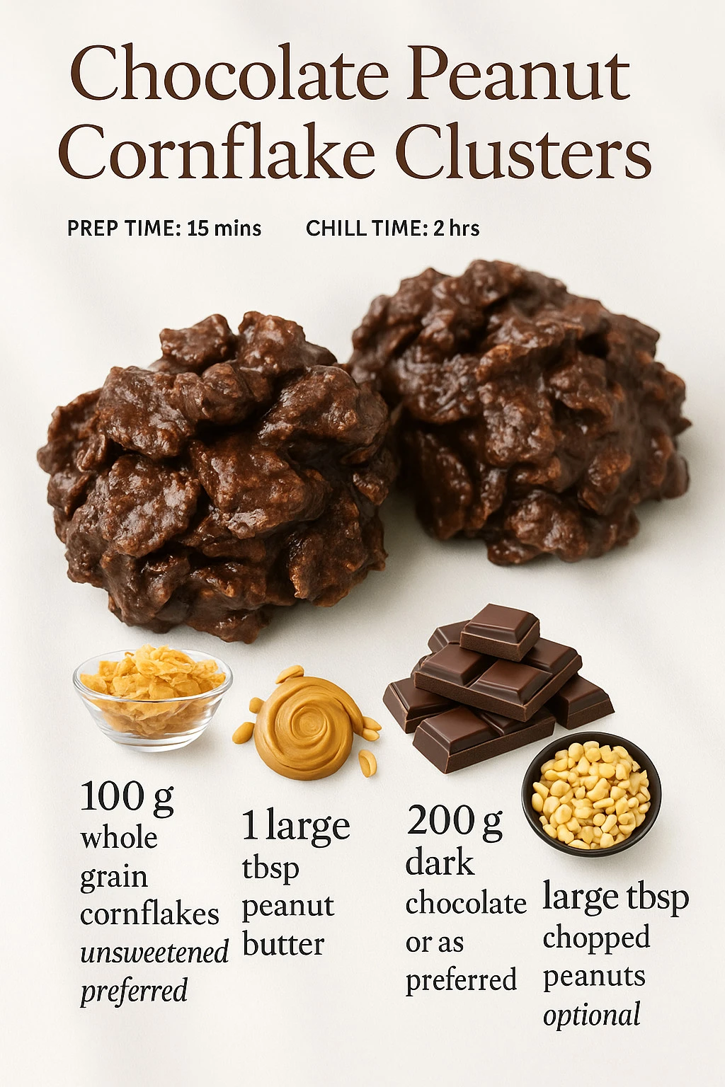 Delicious Chocolate Peanut Sand Roses dessert recipe.
