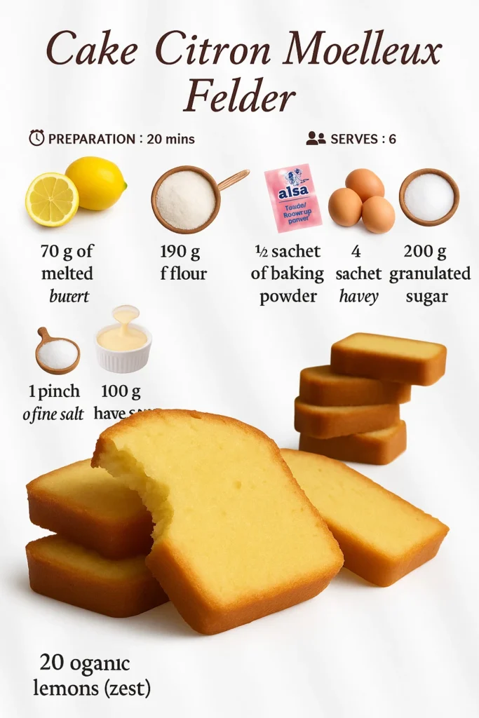 Delicious condensed milk and lemon cake with a garnish of lemon slices.