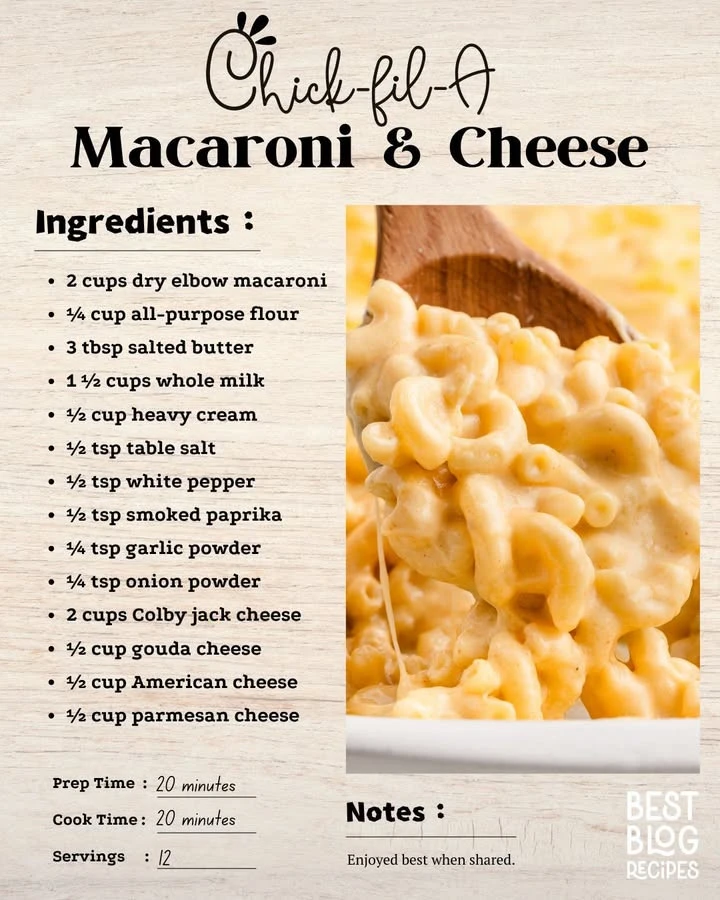 Creamy Copycat Chick-fil-A Mac & Cheese served in a bowl with cheese on top