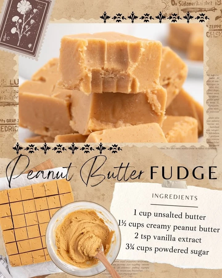 Delicious and creamy easy peanut butter fudge served on a plate