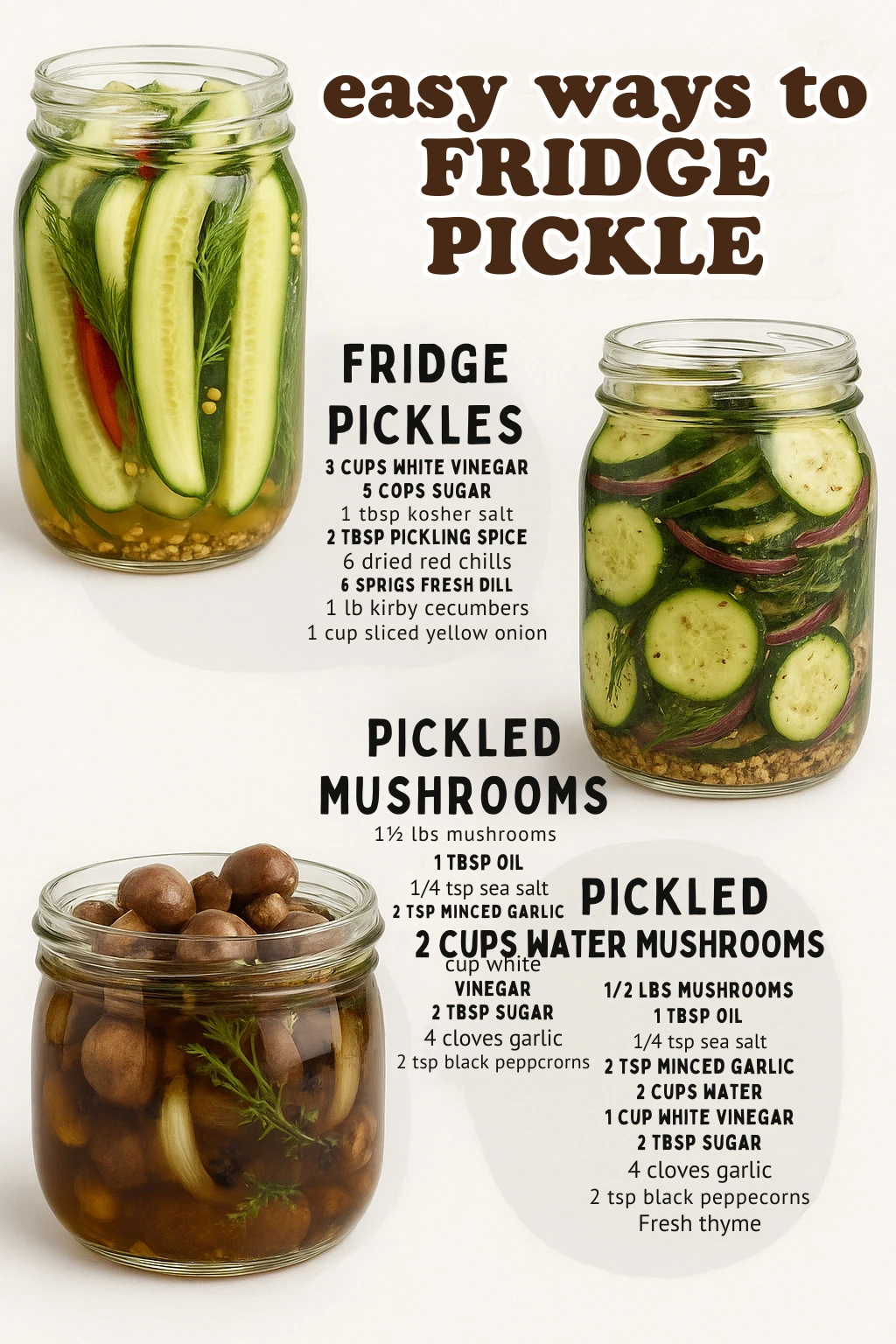 Homemade pickle preparation with fresh ingredients and spices.