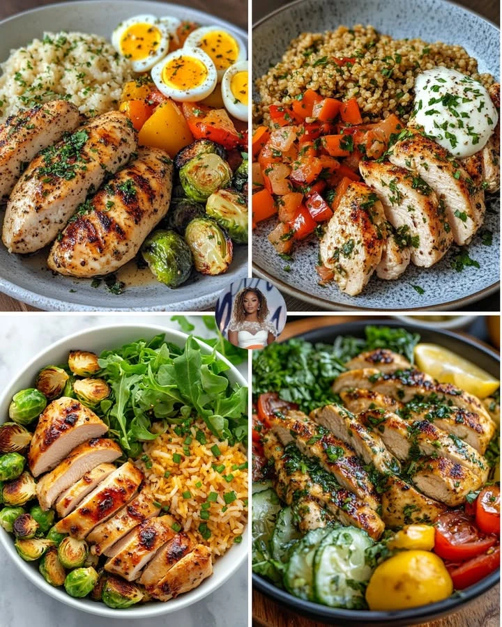 Delicious Garlic Butter Chicken served with Roasted Brussels Sprouts on a plate