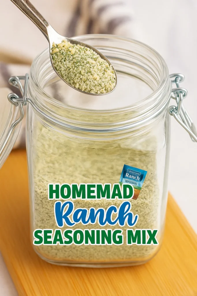 Homemade ranch seasoning mix ingredients in a bowl