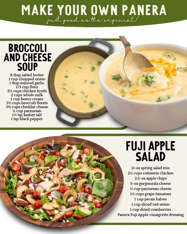 Delicious Panera-style dishes made at home with fresh ingredients.