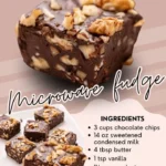 Delicious homemade microwave fudge dessert in a bowl with chocolate sprinkles