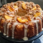 Peach Cobbler Crunch Pound Cake 2 Peach Cobbler Crunch Pound Cake