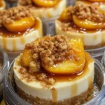Peach Cobbler Mini Cheesecake 2 Peach Cobbler Mini Cheesecake