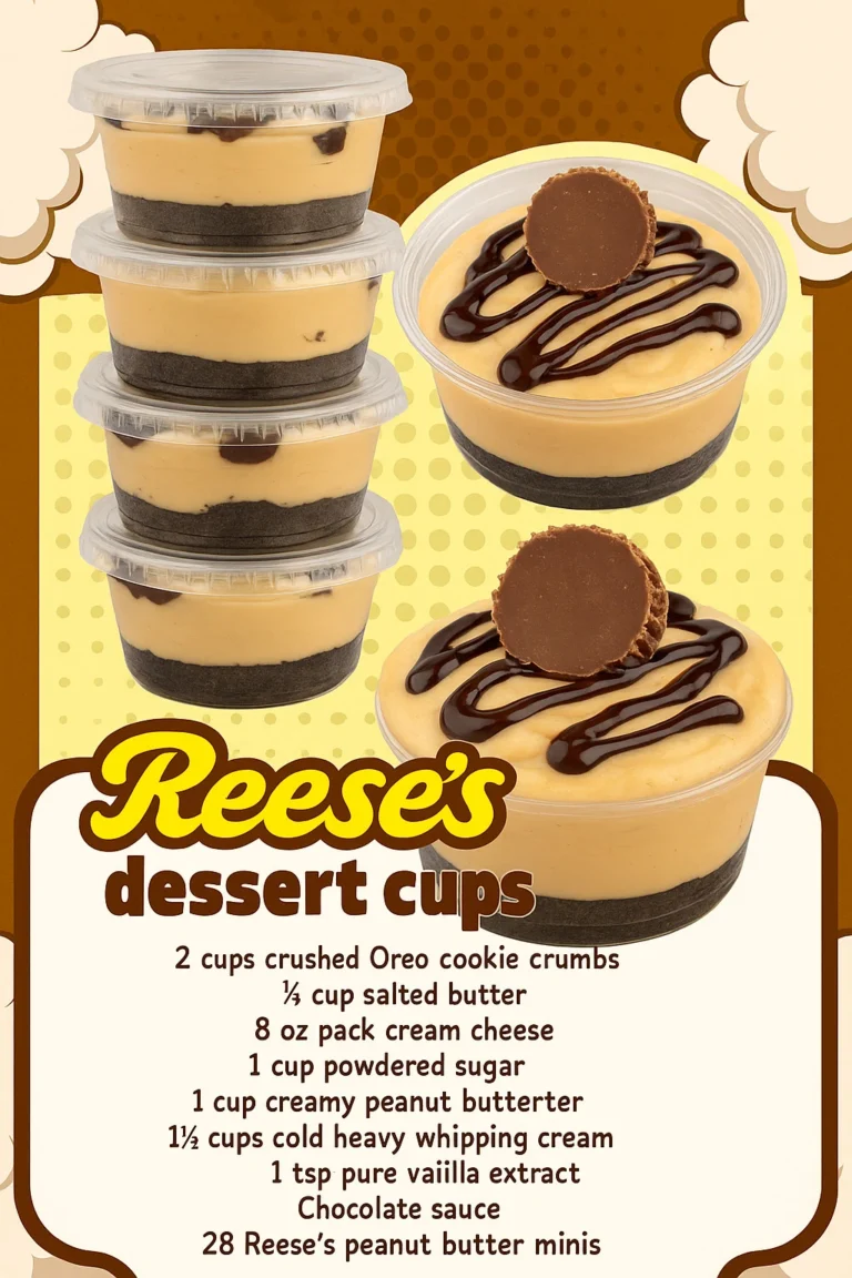 REESE'S dessert cups with chocolate and peanut butter filling