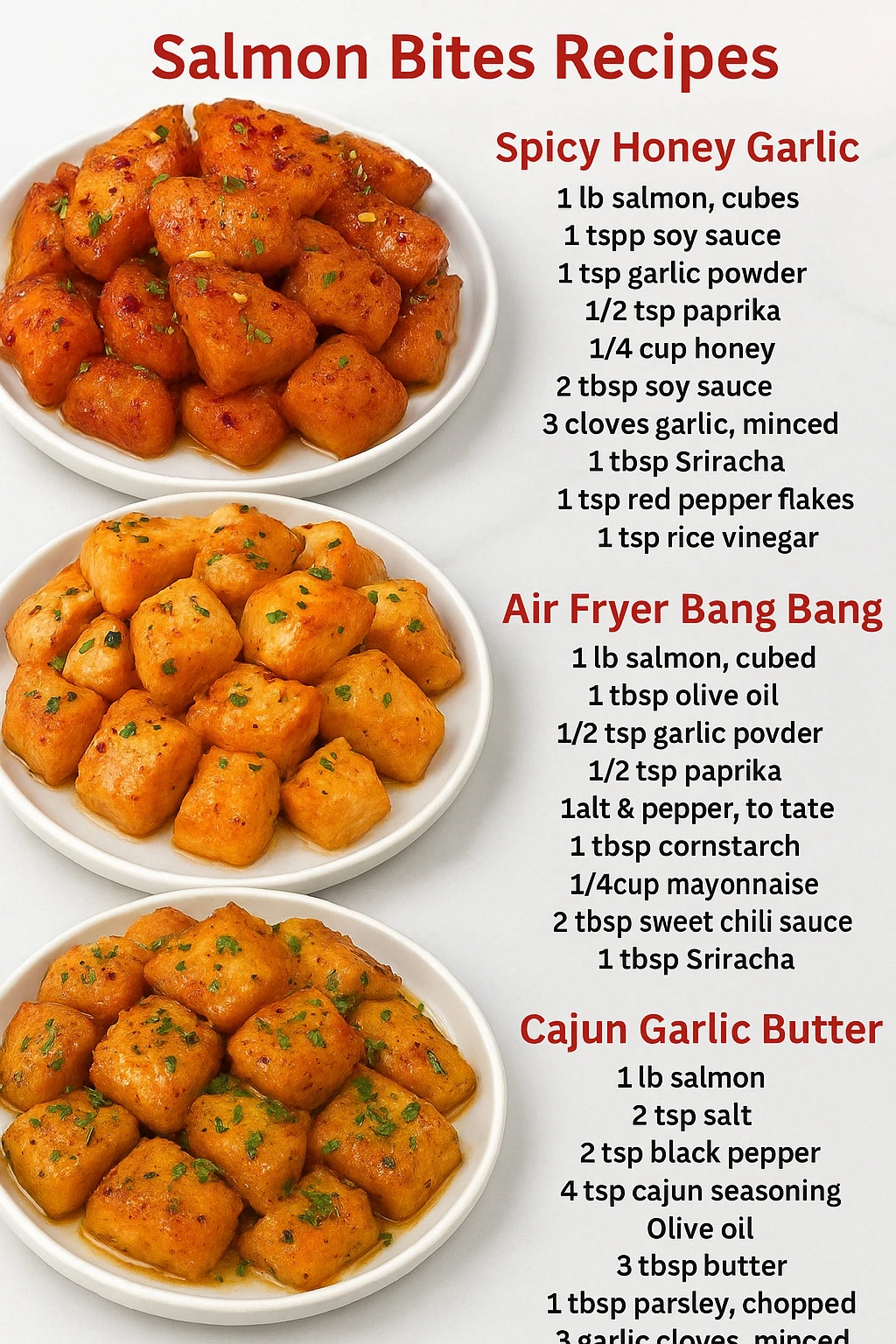 Delicious salmon bites arranged on a platter for an appetizer or snack.