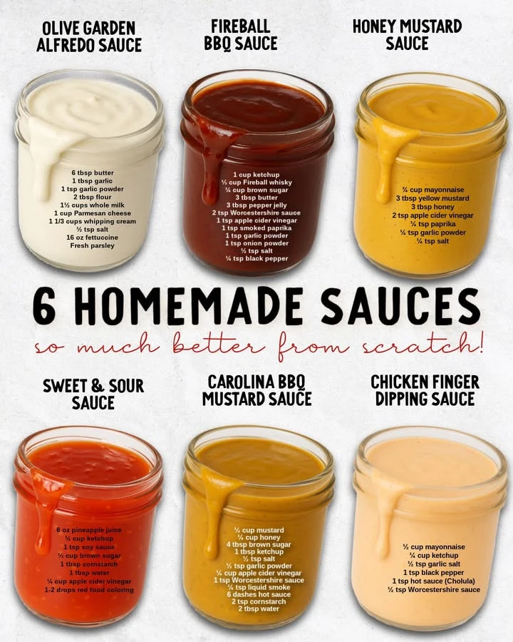 Six delicious homemade sauces recipe ideas for cooking
