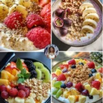 Strawberry Banana Bowl topped with fresh strawberries and bananas