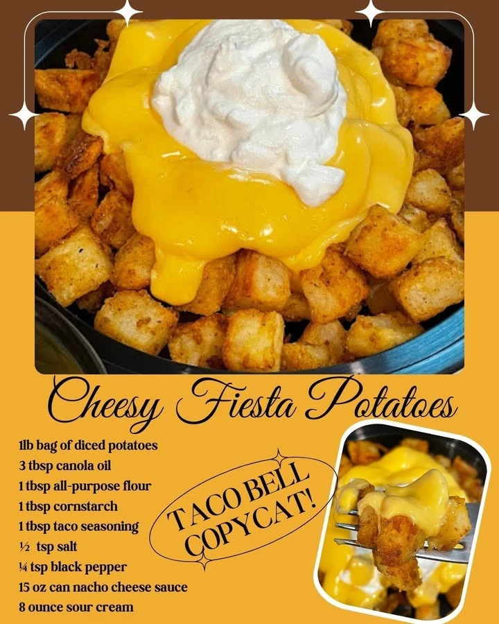 Delicious Taco Bell Fiesta Potatoes copycat recipe on a wooden table