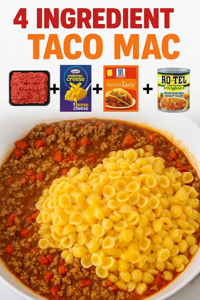 Taco Mac logo and delicious tacos served at the restaurant