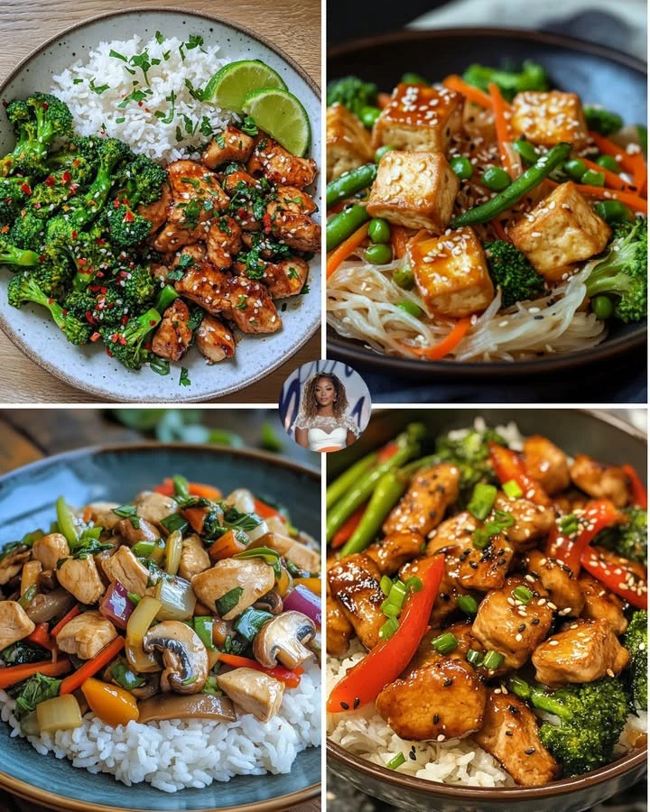 Colorful Tofu Stir-Fry with assorted vegetables on a plate