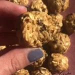 Plate of 4 ingredient peanut butter cookies freshly baked