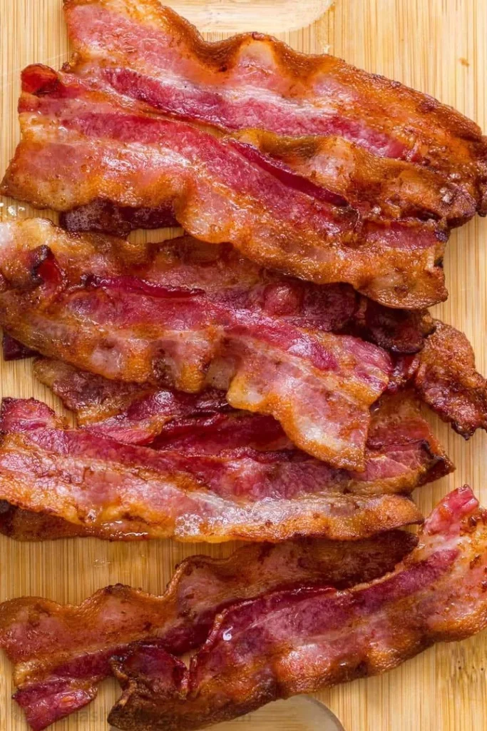Crispy air fryer bacon cooked to perfection