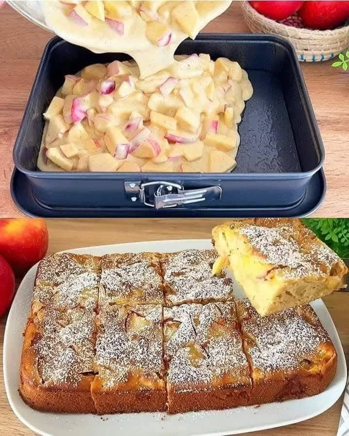 Delicious Apple Cinnamon Puff Pastry topped with cinnamon sugar and apple slices