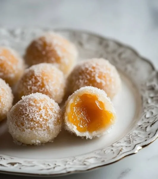Delicious homemade apricot dumplings with a golden crust and juicy filling