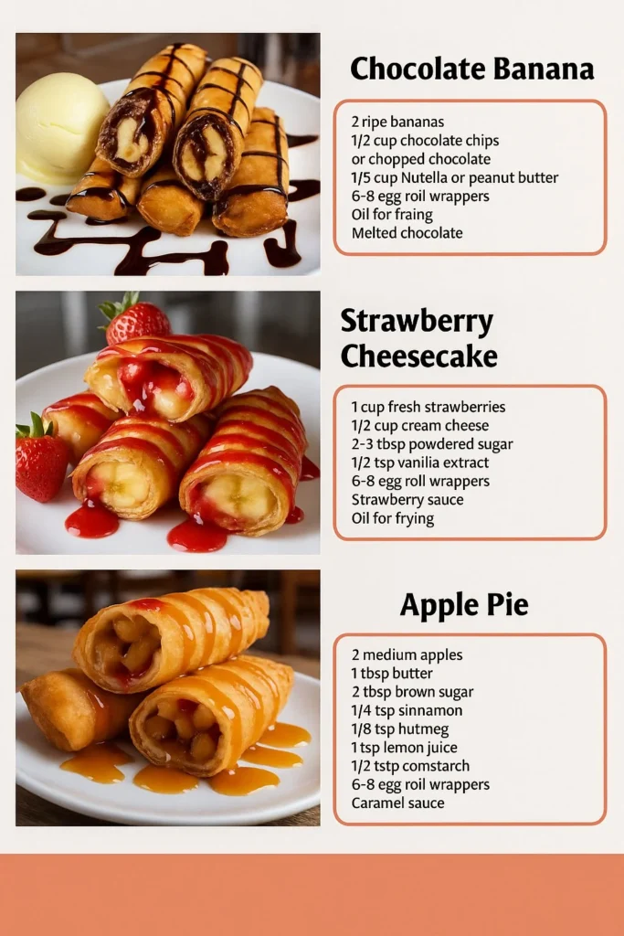 Delicious banana rolls filled with chocolate, perfect for dessert lovers