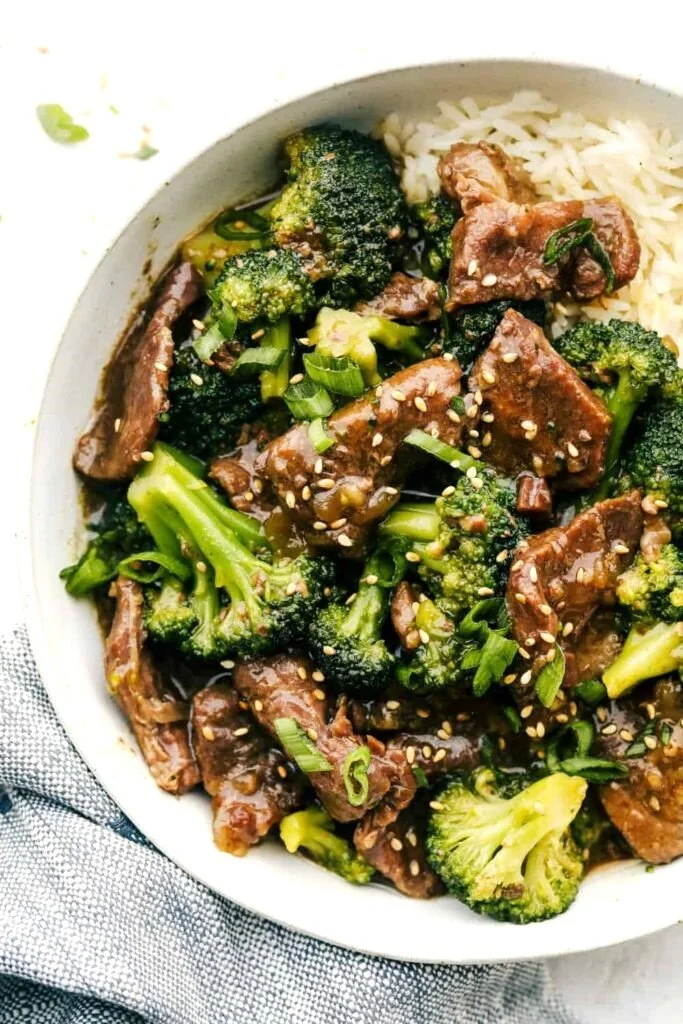 Delicious Beef and Broccoli served on a plate with rice