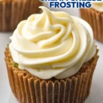 Bowl of best cream cheese frosting with a spatula