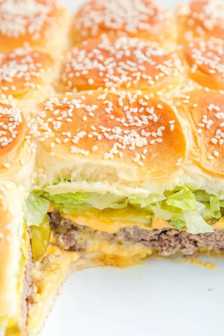 Tasty Big Mac Sliders served on a platter, ideal for gatherings and snacks.