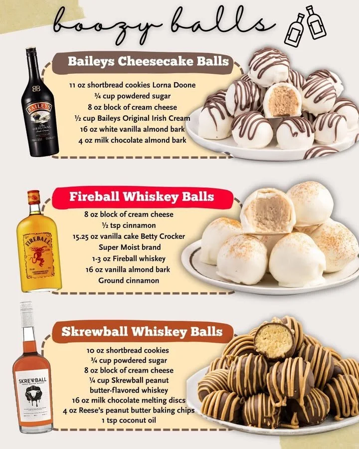 Delicious homemade boozy balls made with chocolate and spirits