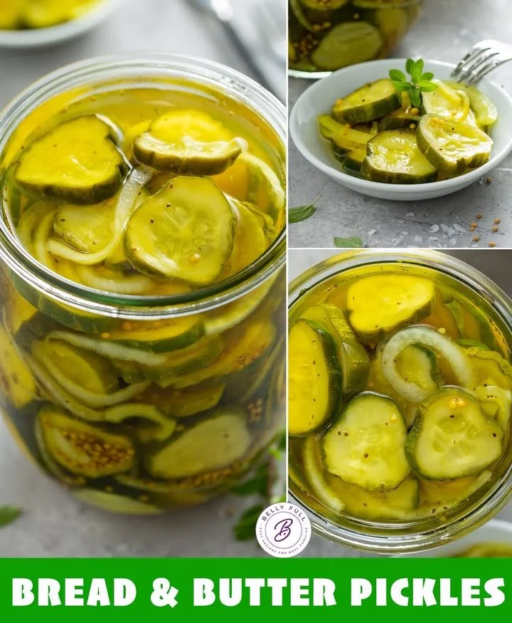 Homemade Bread and Butter Pickles in a jar