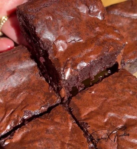 Delicious homemade brown butter brownies on a cooling rack
