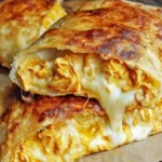 Buffalo Chicken Cheese Bake topped with melted cheese and garnished with green onions