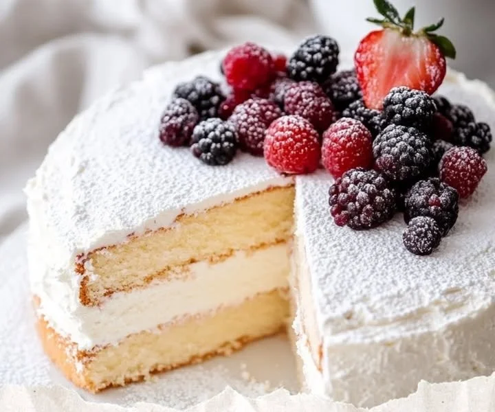 Delicious Cheese Cream Cake with a rich and creamy texture