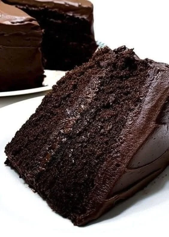 Delicious Chocolate Buttermilk Cake with chocolate frosting