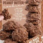 Chocolate Peanut Butter No-Bake Cookies on a plate