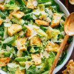 Classic Caesar Salad with romaine lettuce, croutons, and creamy dressing